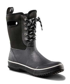 Bottes de pluie mi-hautes étanches à l'eau à lacets et avec néoprène pour femmes, Hurricane, WindRiver