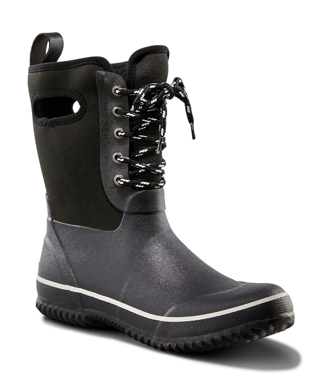 Bottes de pluie mi-hautes étanches à l'eau à lacets et avec néoprène pour femmes, Hurricane, WindRiver