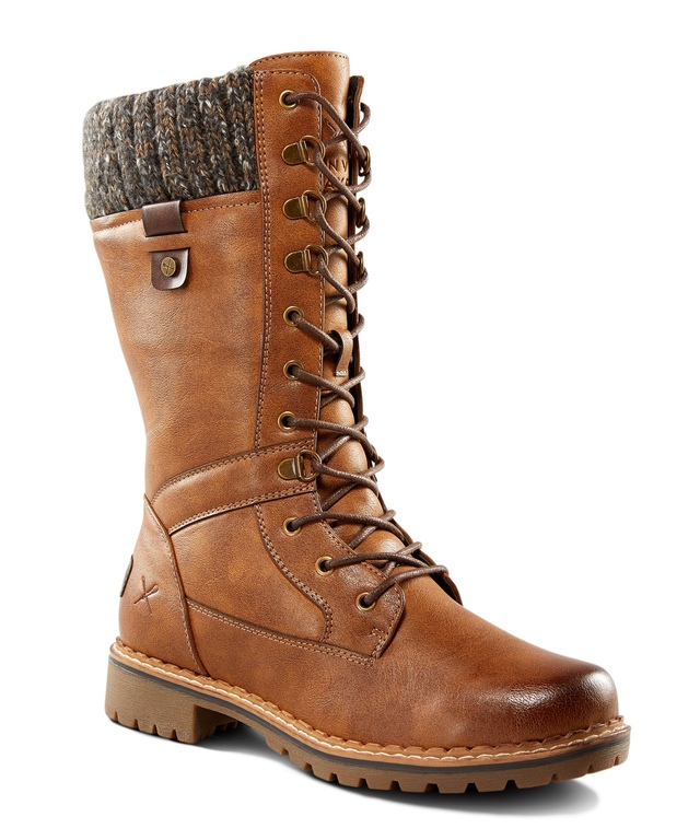 Denver Hayes Women's Lauren Lined Lace Up Boots - Tan