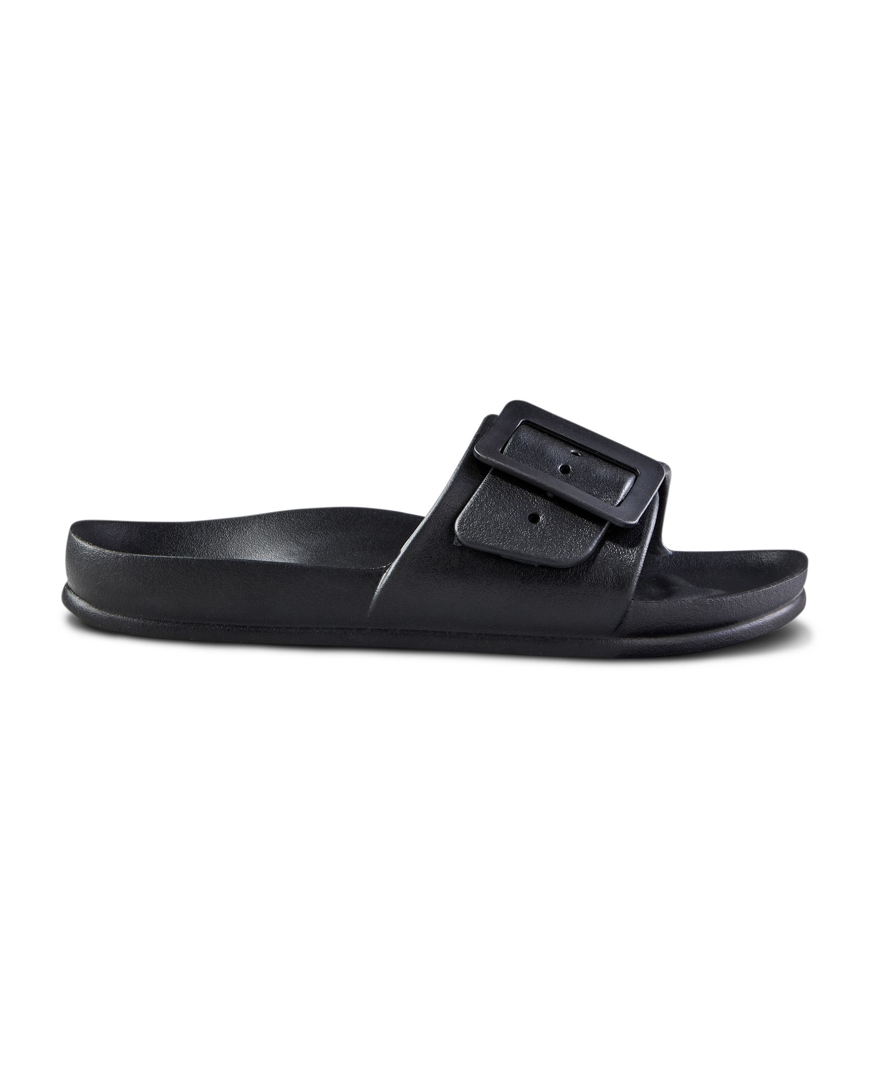 Denver Hayes Women s Oceana EVA Buckle Sandals Black Marks