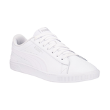 PUMA Chaussures de sport en cuir pour femmes, Vikki V3 - blanc et argenté Front_Three_Fourths_Angled_Right