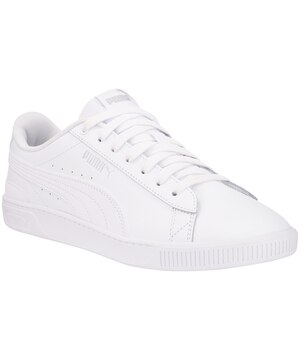 PUMA Chaussures de sport en cuir pour femmes, Vikki V3 - blanc et argenté