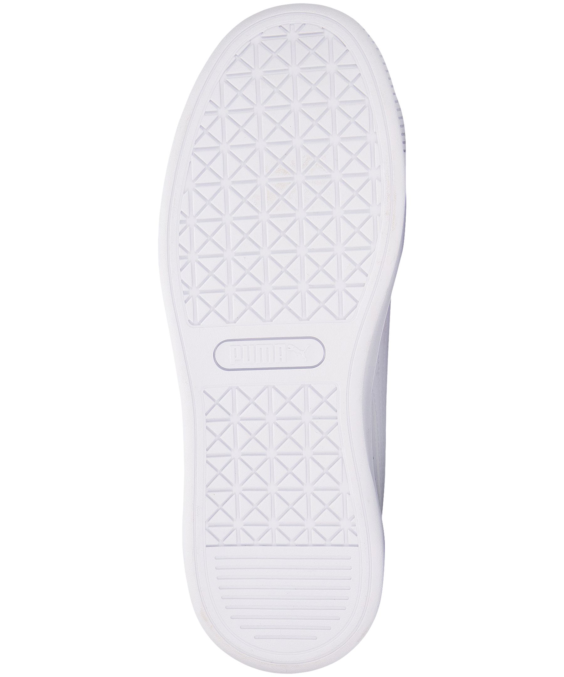 PUMA Chaussures de sport en cuir pour femmes, Vikki&nbsp;V3 - blanc et argenté