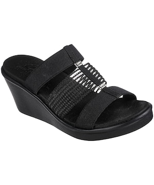 Sandales à enfiler à talon compensé pour femmes, Rumble On, Skechers