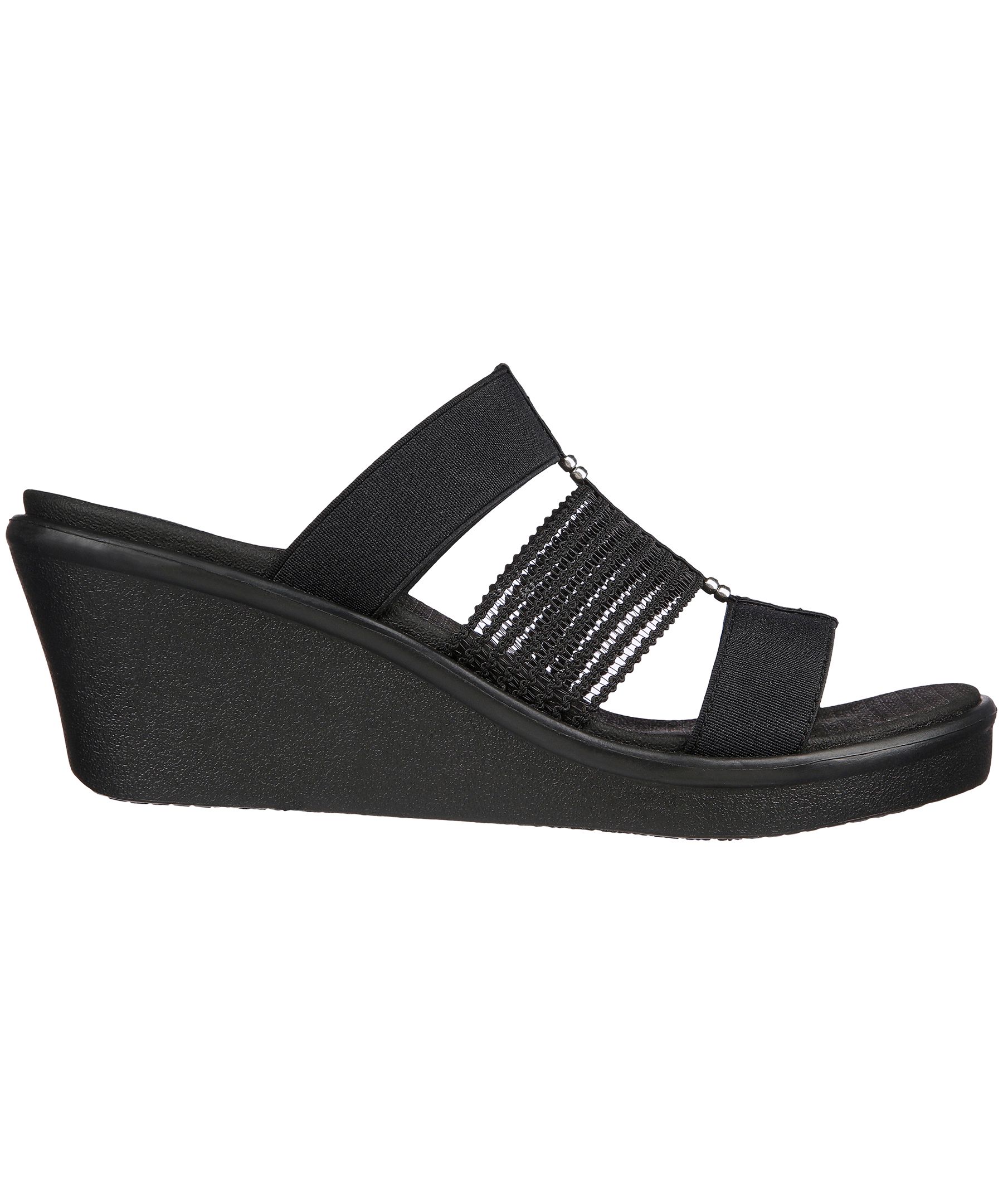 Sandales à enfiler à talon compensé pour femmes, Rumble On, Skechers