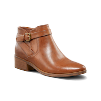 Denver Hayes Women's Macie Buckle Ankle Boots Front_Three_Fourths_Angled_Right