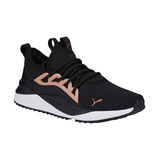 PUMA Women's Pacer Future Allure Sneakers - Black Pink Front_Three_Fourths_Angled_Right