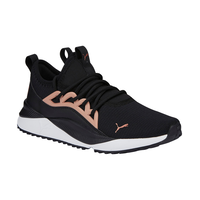 PUMA Women's Pacer Future Allure Sneakers - Black Pink Front_Three_Fourths_Angled_Right