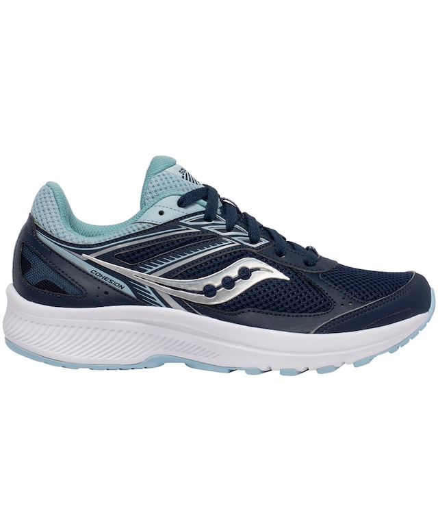 Saucony Femme Cohesion 14 Chaussure De Course, Gris Rose Bleu, 38