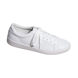 KEDS Women's Ace Seas Leather Sneakers White Front_Three_Fourths_Angled_Right