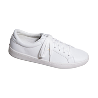 KEDS Women's Ace Seas Leather Sneakers White Front_Three_Fourths_Angled_Right