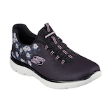 Chaussures à enfiler à cordon élastique et à motif floral pour femmes, Skechers, Summits Front_Three_Fourths_Angled_Right