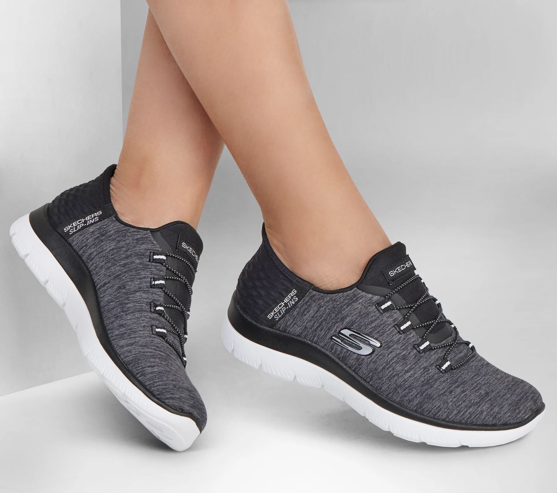 Chaussures à enfiler à cordon élastique pour femmes, Skechers, Slip-ins Summits