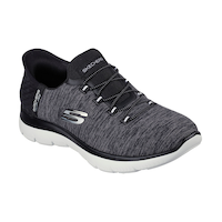 Skechers Women's Slip-ins Summits Bungee Shoes Front_Three_Fourths_Angled_Right