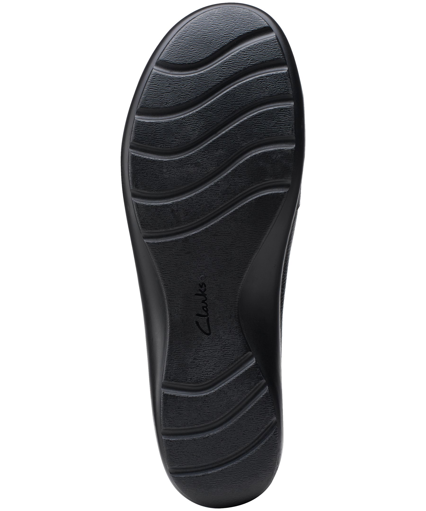 Clarks Women's Cora Daisy Leather Slip On Loafer Shoes - Black