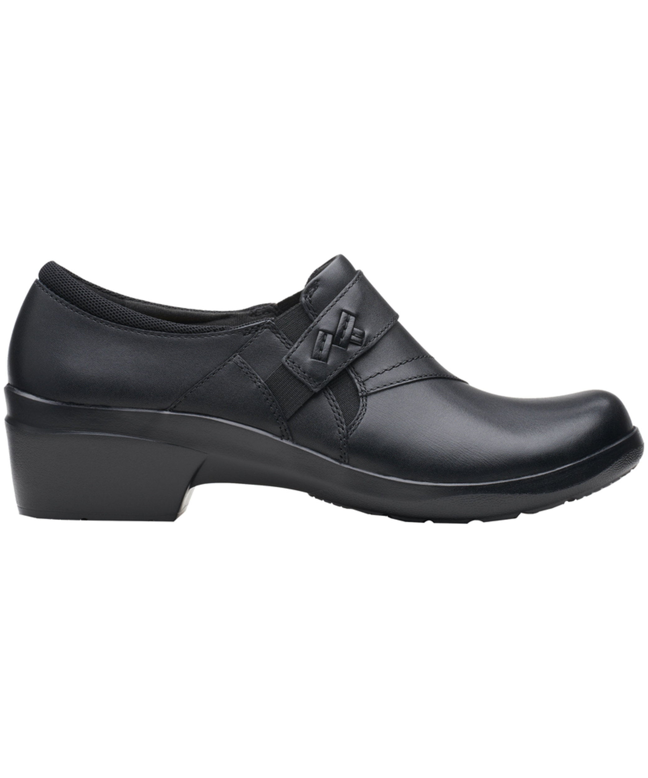 Clarks Women's Angie Pearl Leather Slip On Shoes - Black | Marks
