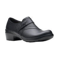 Chaussures à enfiler en cuir pour femmes, Clarks, Angie Pearl Front_Three_Fourths_Angled_Right