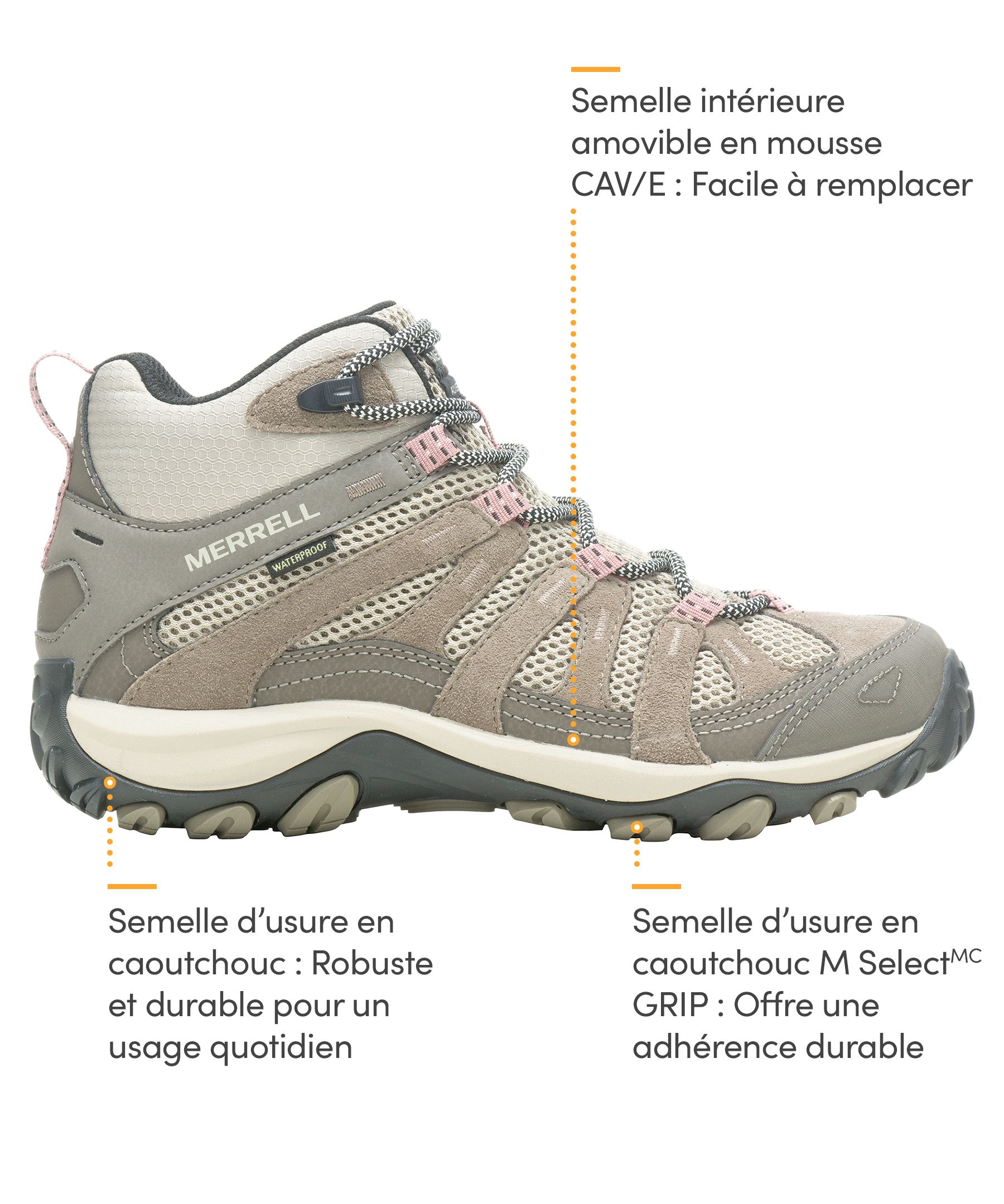 Bottes de randonnée imperméables mi-hautes pour femmes, Alverstone&nbsp;2