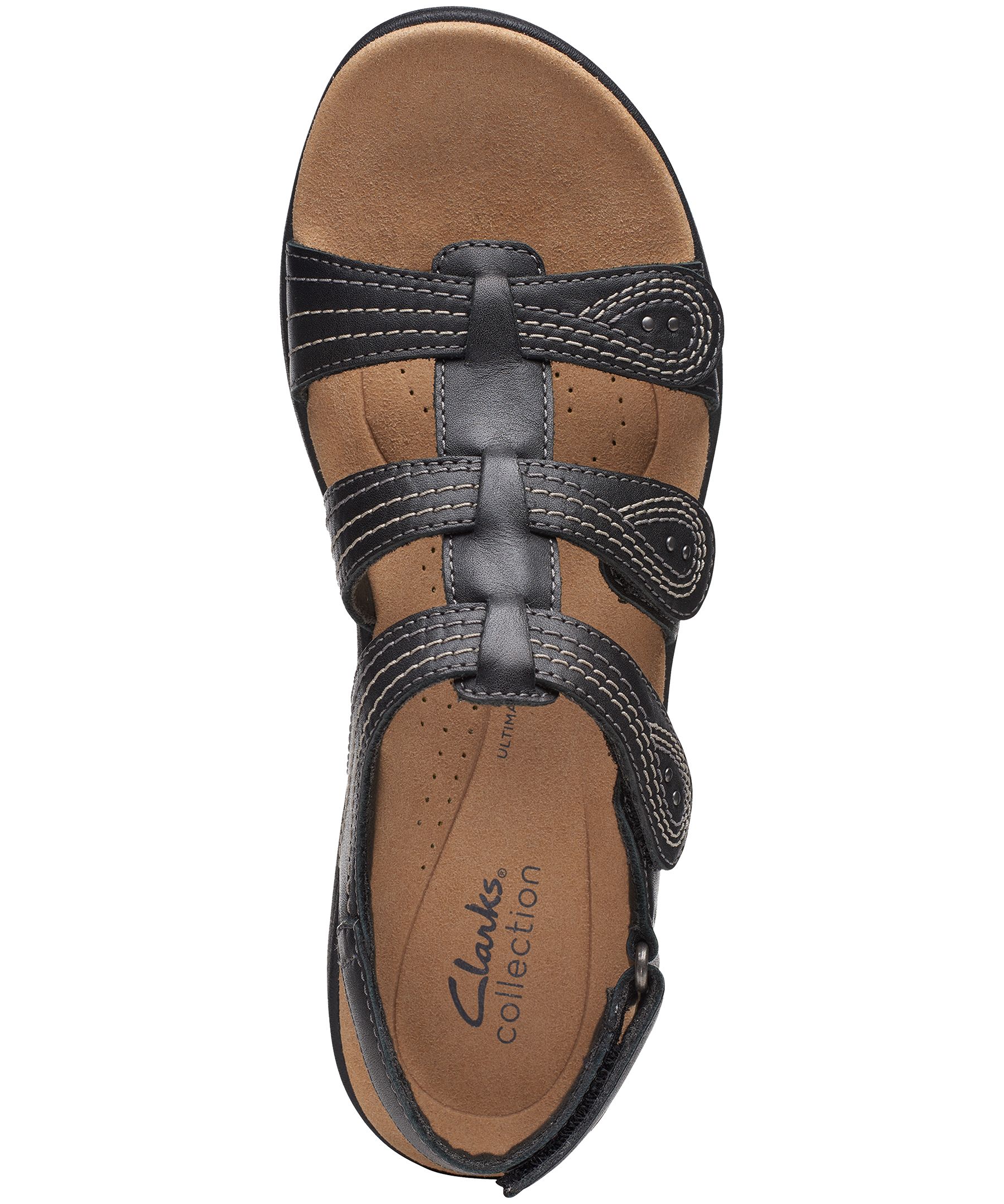 Sandales Clarks En Cuir Noir Pour Femme - Taille 11 M (US) - Style Slide, Talon Moyen - Occasion Excellent état