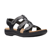 Sandales en cuir pour femmes, Clarks, Leurieann Vine Front_Three_Fourths_Angled_Right
