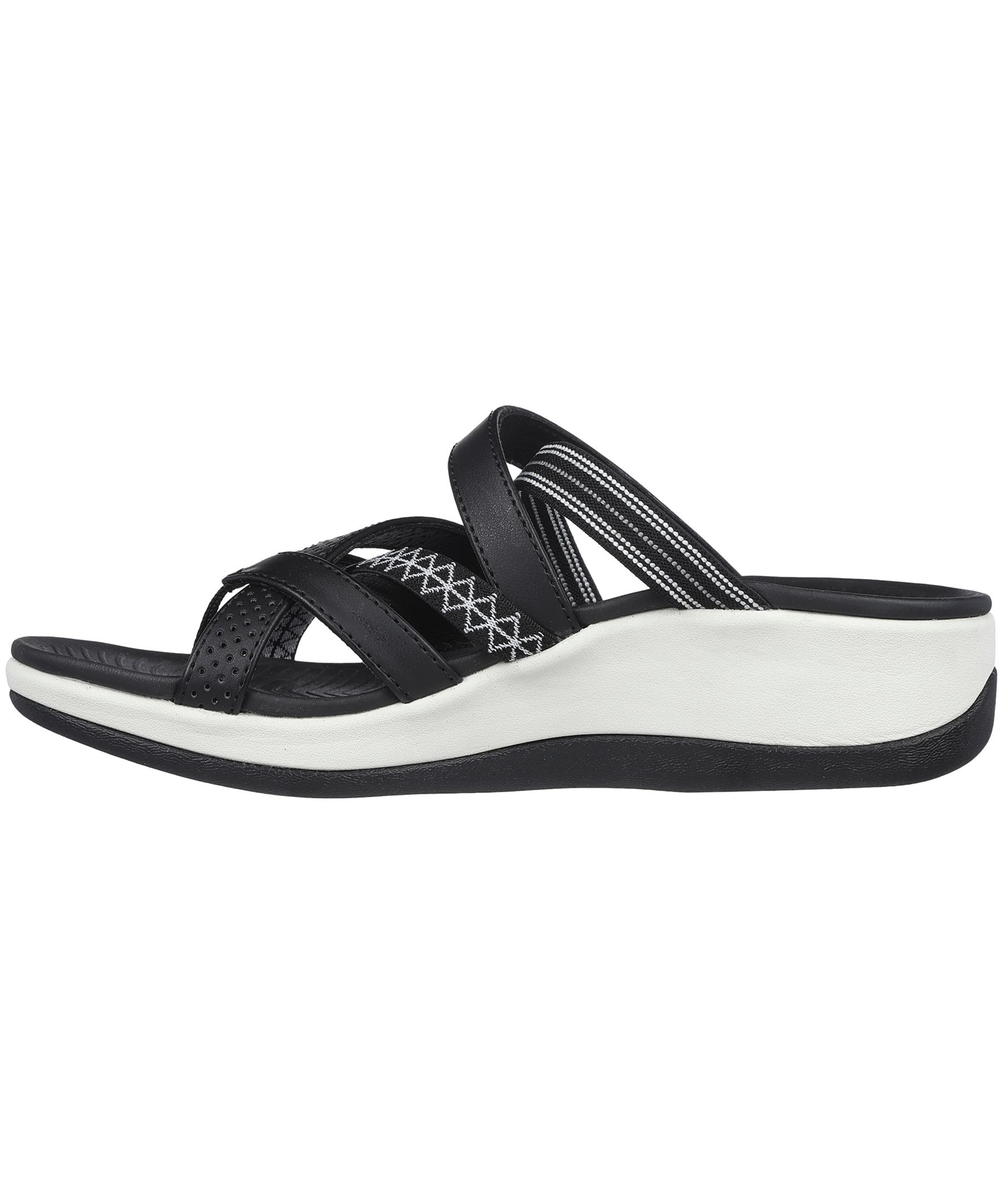 Skechers Women's Arch Fit Sunshine Sandals - Black White | Marks