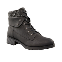 Denver Hayes Women's Falen Lined Combat Boots Front_Three_Fourths_Angled_Right