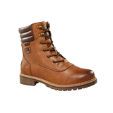 Denver Hayes Women's Laura Lug Sole Lace-Up Boots Front_Three_Fourths_Angled_Right