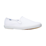 KEDS Women's Champion Canvas Slip On Sneakers - White Side_Right