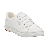 KEDS Women's Center III Leather Sneakers - White Front_Three_Fourths_Angled_Right