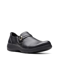 Chaussures en cuir Carleigh Pearl pour femmes, Clarks Front_Three_Fourths_Angled_Right