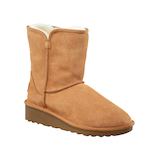 FarWest Women's Snug Suede/Wool Slip-On Boot Front_Three_Fourths_Angled_Right