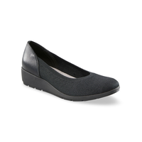 Denver Hayes Women's Maggie Slip-On Wedge Knit Shoe Front_Three_Fourths_Angled_Right