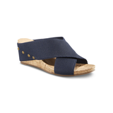 Denver Hayes Women's Elenaa Wedge Mule Sandal Front_Three_Fourths_Angled_Right