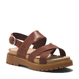 Timberland Women's Clairemont Way Leather Sandals Front_Three_Fourths_Angled_Right
