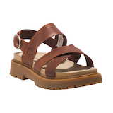 Sandales en cuir pour femmes, Clairemont Way, Timberland Front_Three_Fourths_Angled_Right