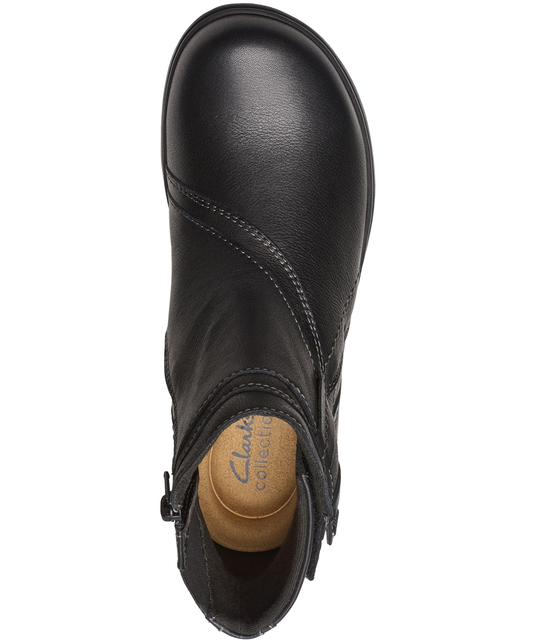 Clarks Woman's Carleigh Style Leather Wide Boots