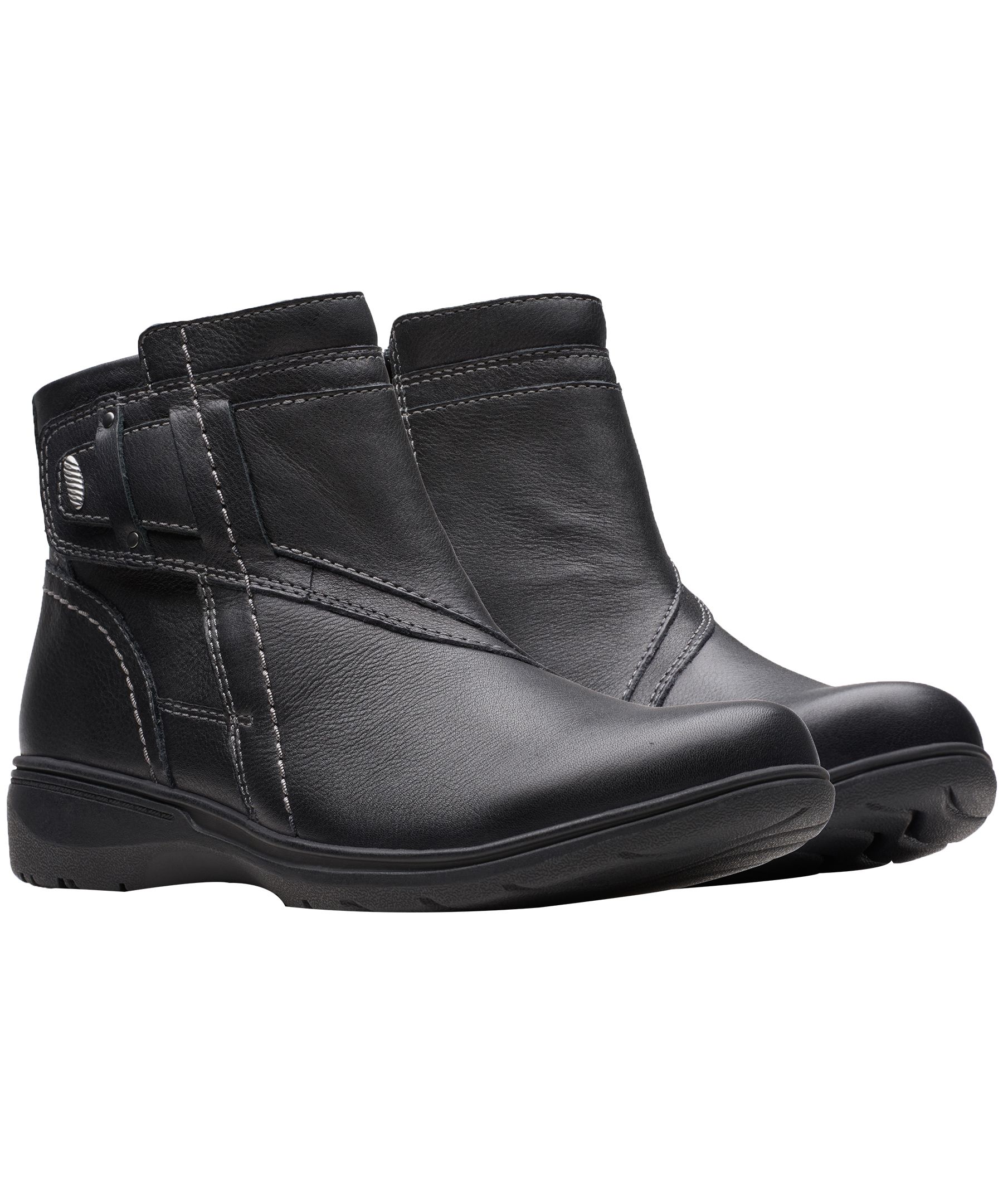 Clarks Woman's Carleigh Style Leather Wide Boots