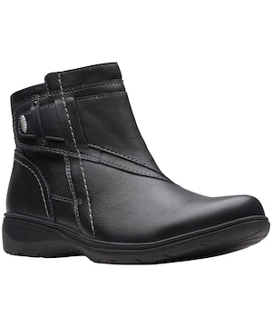 Clarks Woman's Carleigh Style Leather Wide Boots