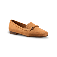 Denver Hayes Women's Hanna Suede Loafer Shoes Front_Three_Fourths_Angled_Right