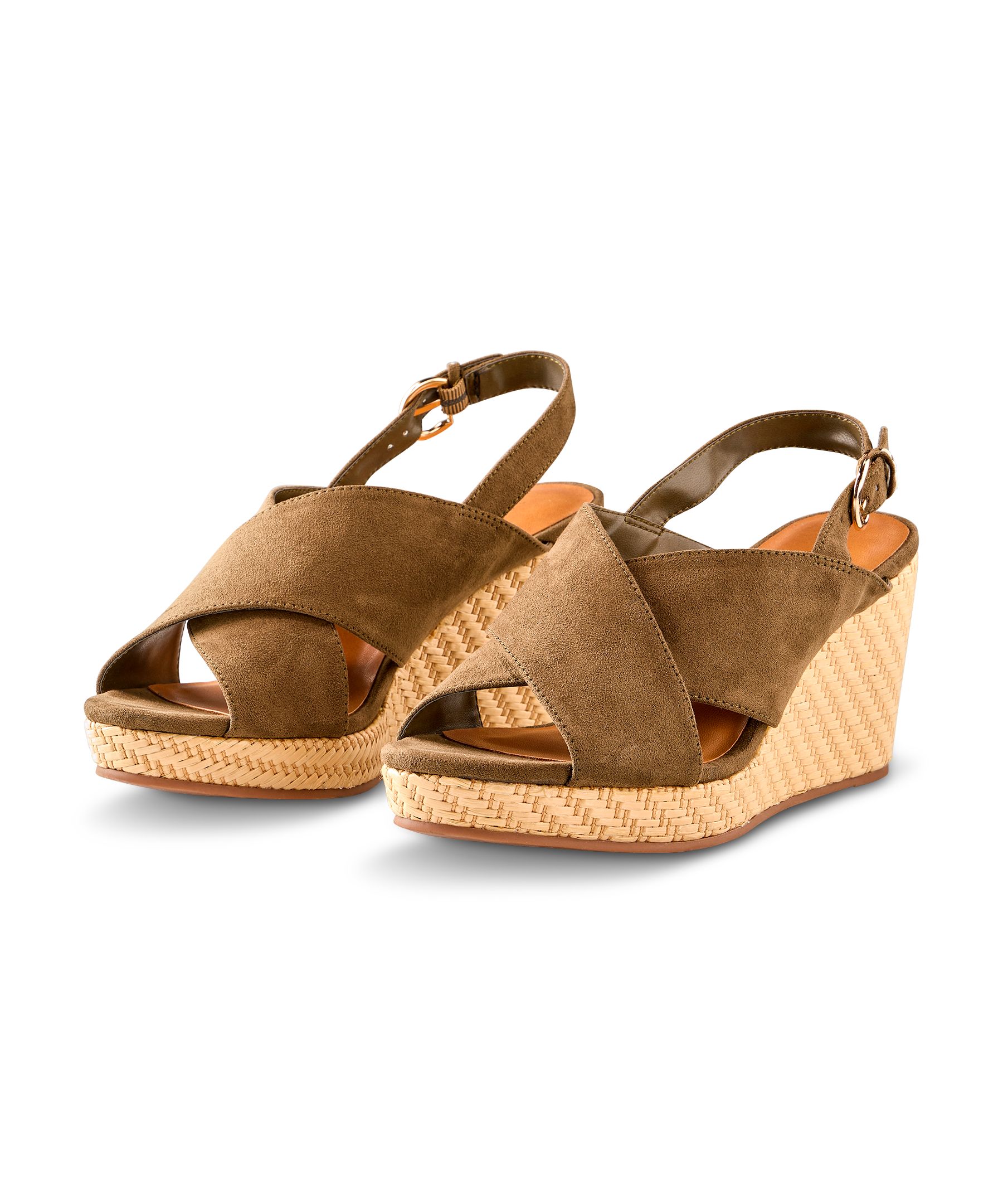 Denver Hayes Women's Milie Cris Cross Wedge Sandals