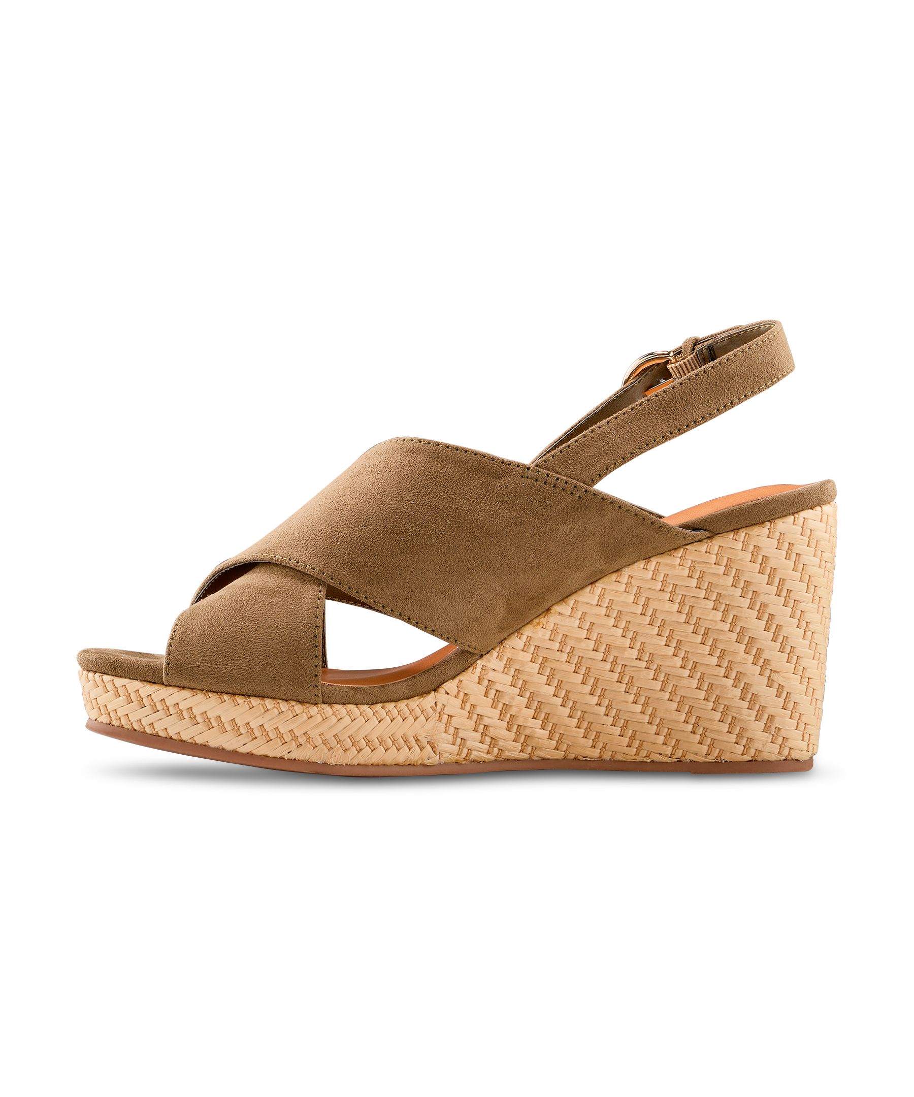 Denver Hayes Women's Milie Cris Cross Wedge Sandals