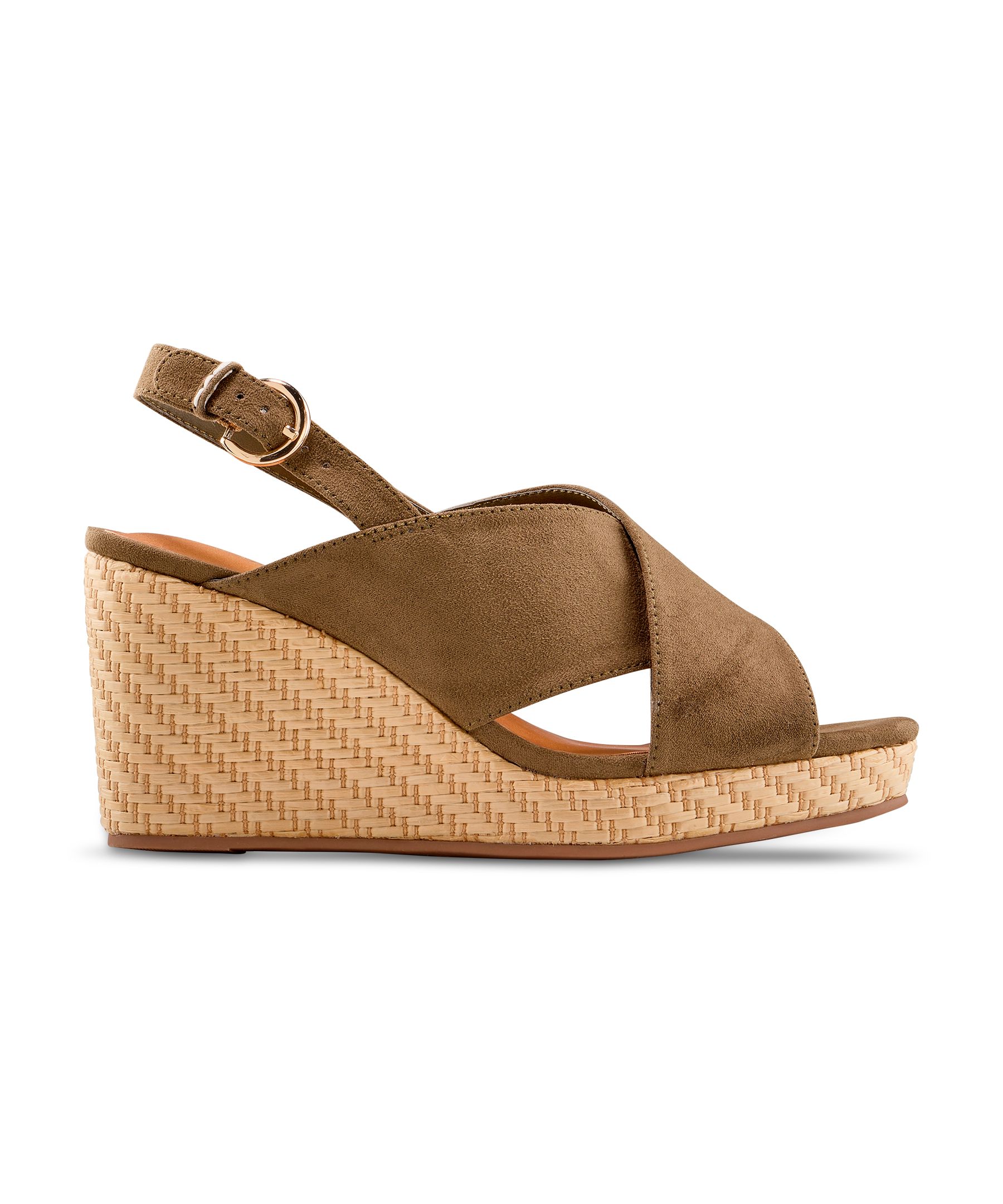 Denver Hayes Women's Milie Cris Cross Wedge Sandals