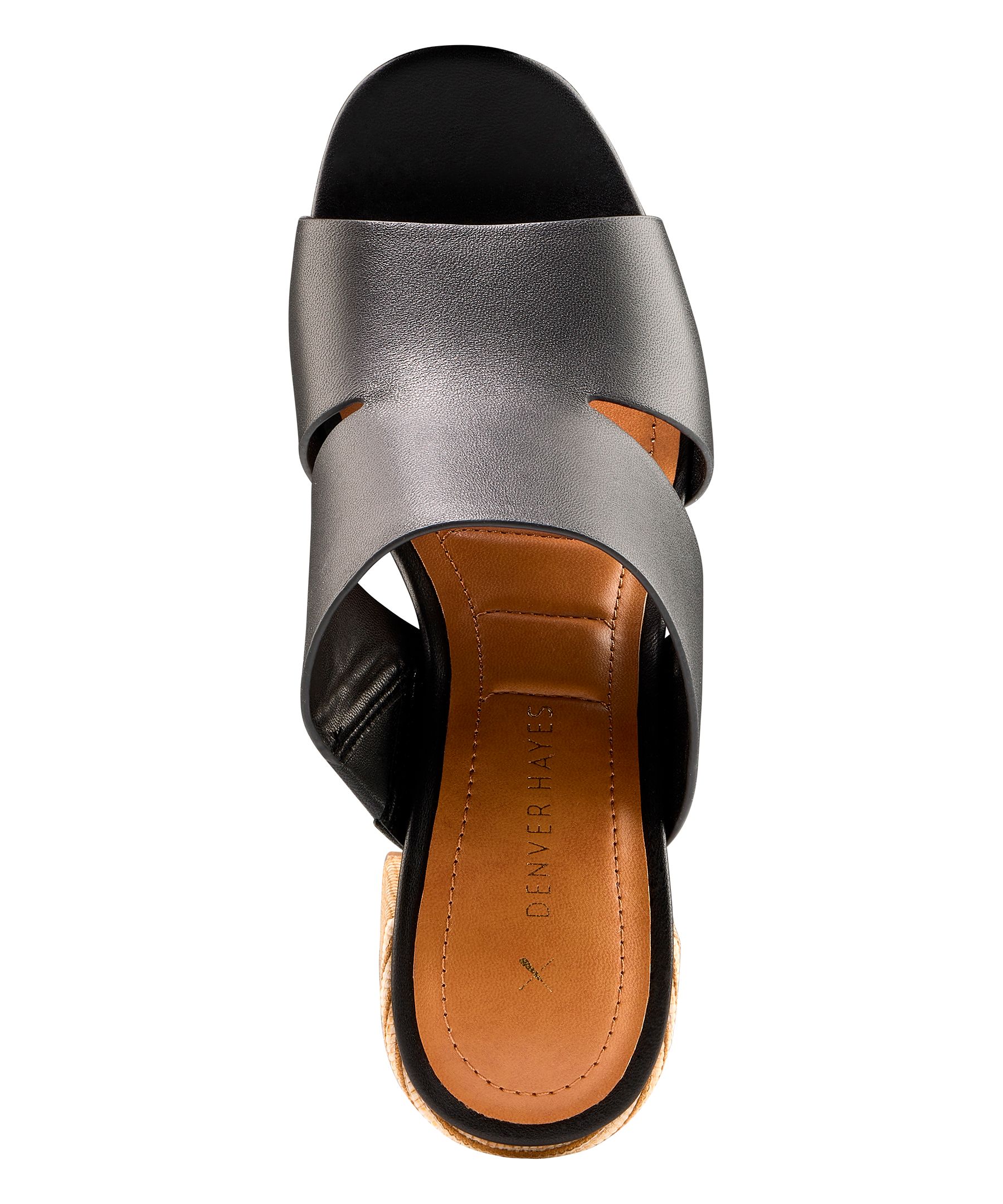 Denver Hayes Women's Nova Leather Heeled Mule Sandals