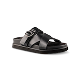 Denver Hayes Women's Sabinna Cross Strap Slides Front_Three_Fourths_Angled_Right