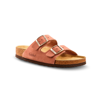 FarWest Women's Tofino Leather 2 Strap Cork Sandals Front_Three_Fourths_Angled_Right