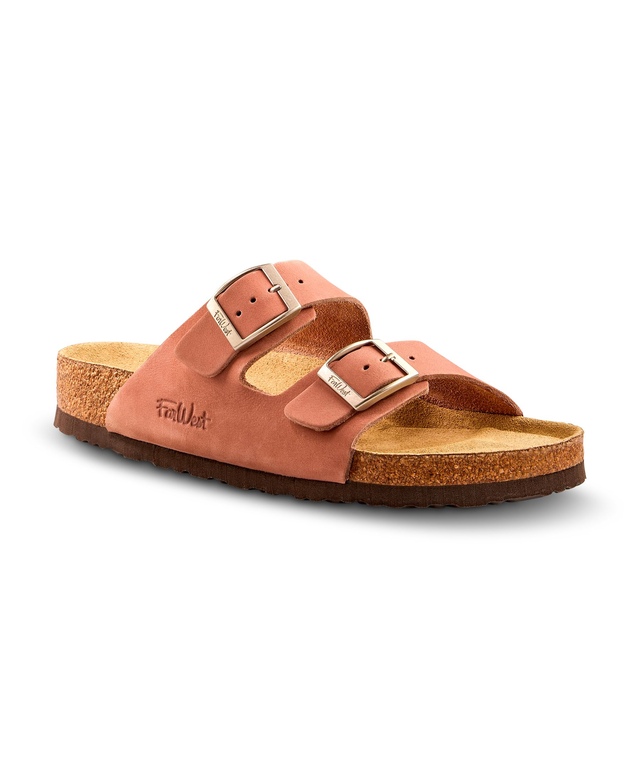 Sandales en liège à deux sangles en cuir pour femmes, Tofino, FarWest