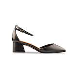 Denver Hayes Women's Rhea Leather Block Heel Pumps Side_Right