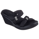 Skechers Women's Rumble On Wedge with Luxe Foam Slides Front_Three_Fourths_Angled_Right