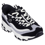 Skechers Women's Slip-ins D-Lites Sneakers - Wide Front_Three_Fourths_Angled_Right