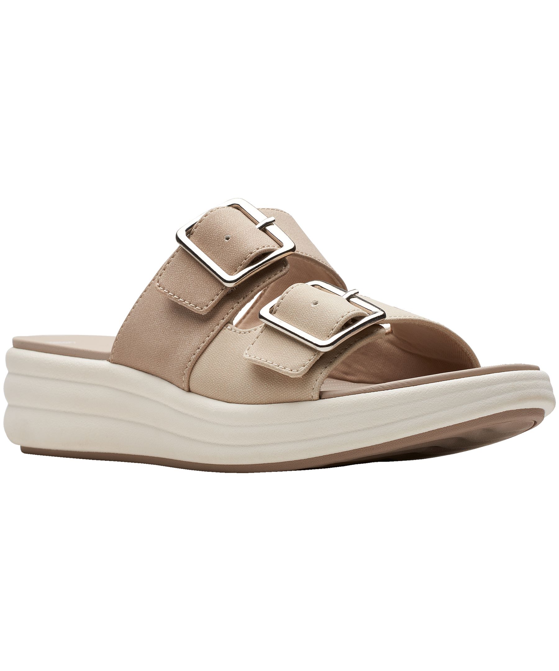 Sandales à enfiler à talon compensé et boucle pour femmes, Drift Buckle Wedge, Clarks